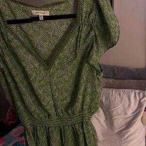 Green and white floral top from max studios